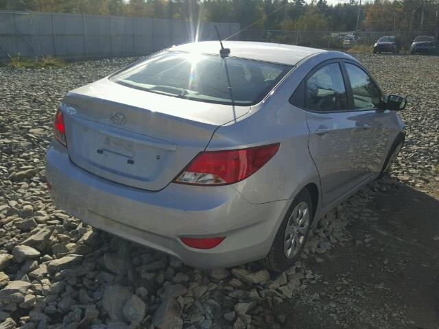 KMHCT4AE1GU070689 - 2016 HYUNDAI ACCENT SE SILVER photo 4