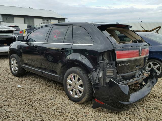 2LMDU88C37BJ27465 - 2007 LINCOLN MKX BLACK photo 3