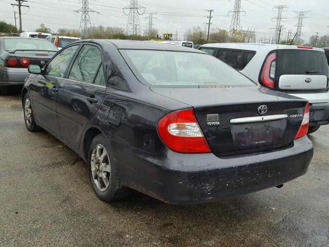 4T1BE32K72U086859 - 2002 TOYOTA CAMRY LE BLACK photo 3