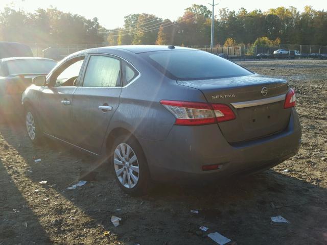 3N1AB7AP9FL662760 - 2015 NISSAN SENTRA S GRAY photo 3