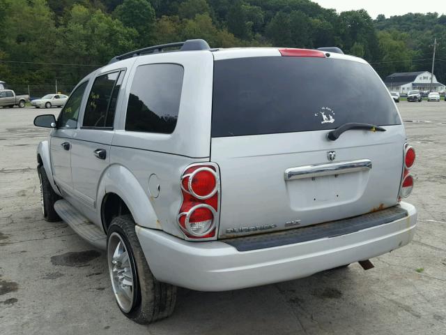 1D4HB48N14F204851 - 2004 DODGE DURANGO SL GRAY photo 3