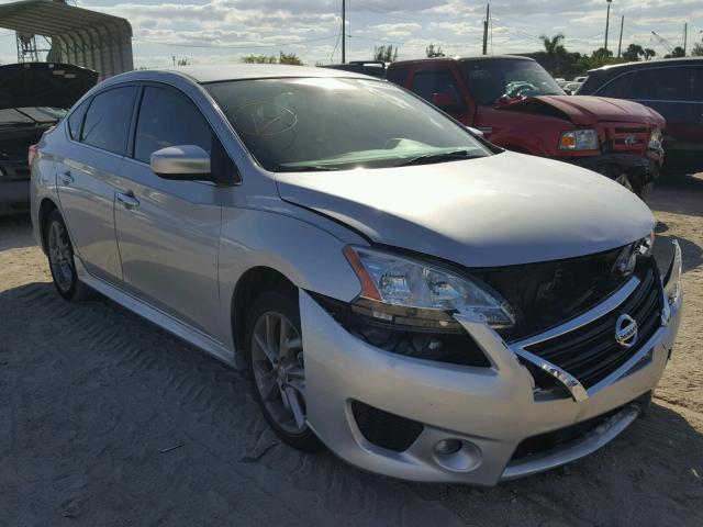 3N1AB7AP4EY257052 - 2014 NISSAN SENTRA S SILVER photo 1