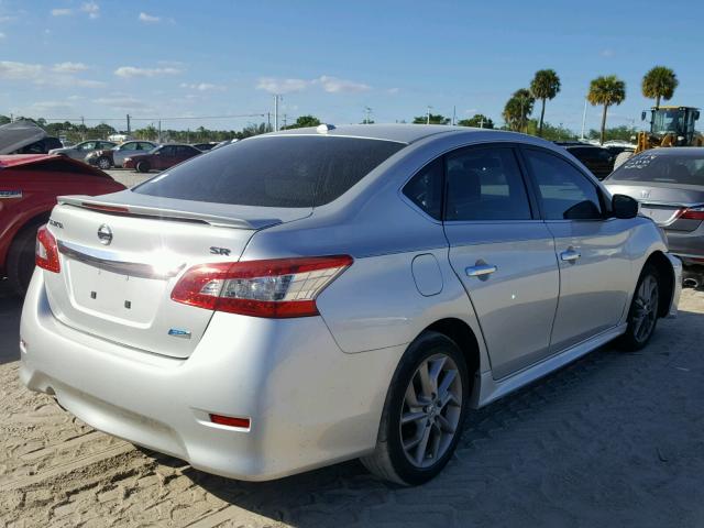 3N1AB7AP4EY257052 - 2014 NISSAN SENTRA S SILVER photo 4