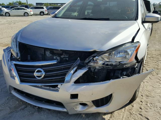 3N1AB7AP4EY257052 - 2014 NISSAN SENTRA S SILVER photo 9