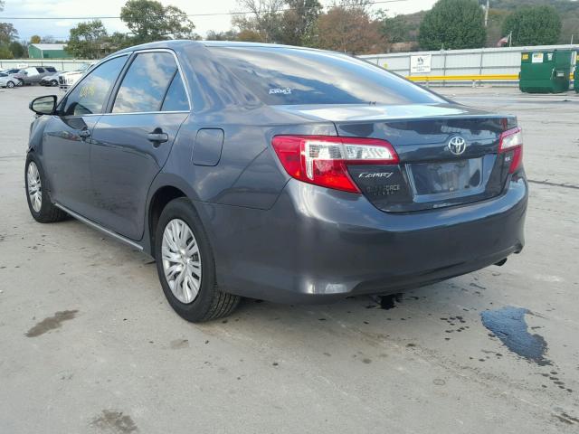 4T4BF1FK0CR200638 - 2012 TOYOTA CAMRY BASE GRAY photo 3