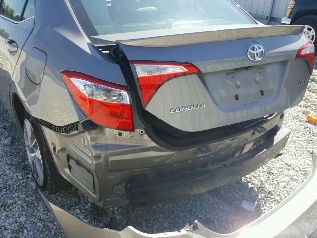 2T1BPRHE1EC161740 - 2014 TOYOTA COROLLA EC GRAY photo 9