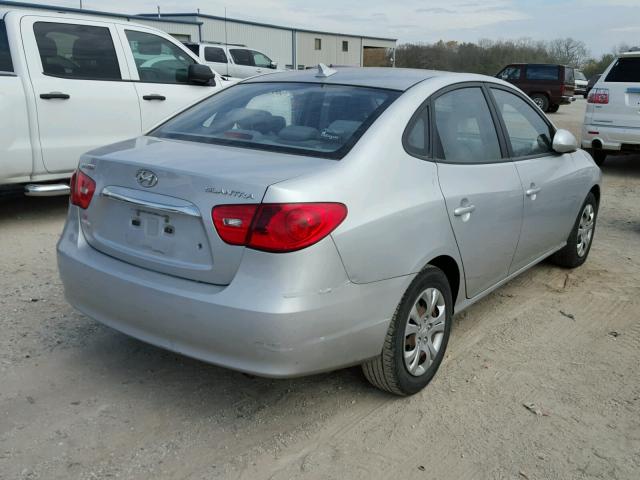 KMHDU4AD1AU890304 - 2010 HYUNDAI ELANTRA BL SILVER photo 4