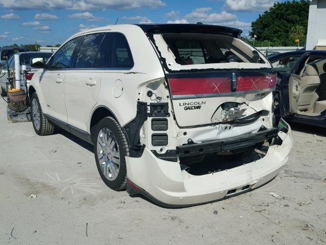 2LMDU68C58BJ28705 - 2008 LINCOLN MKX WHITE photo 3