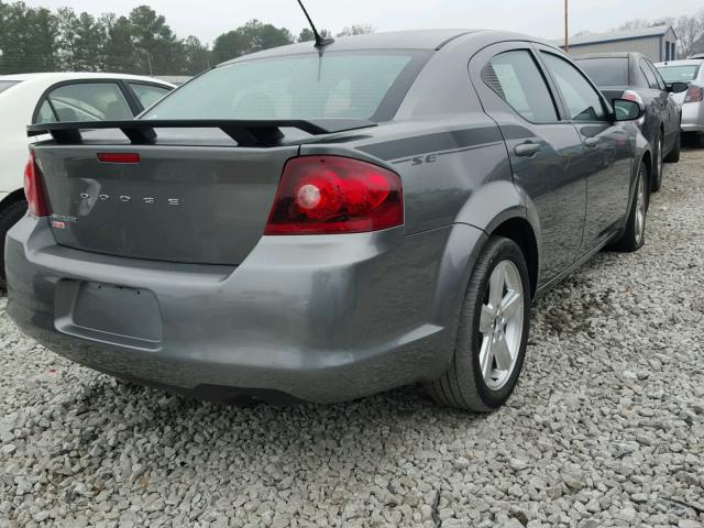 1C3CDZABXCN264960 - 2012 DODGE AVENGER SE GRAY photo 4