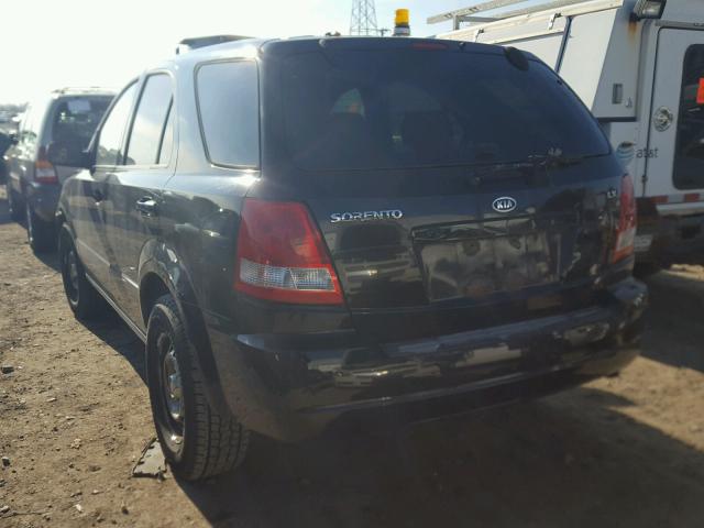 KNDJC733035041827 - 2003 KIA SORENTO BLACK photo 3