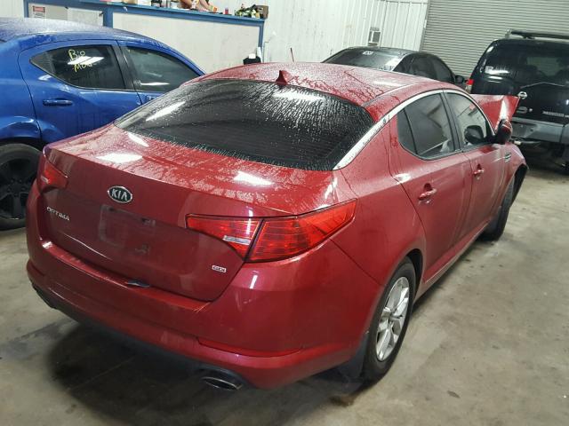 KNAGM4A75B5176471 - 2011 KIA OPTIMA LX RED photo 4