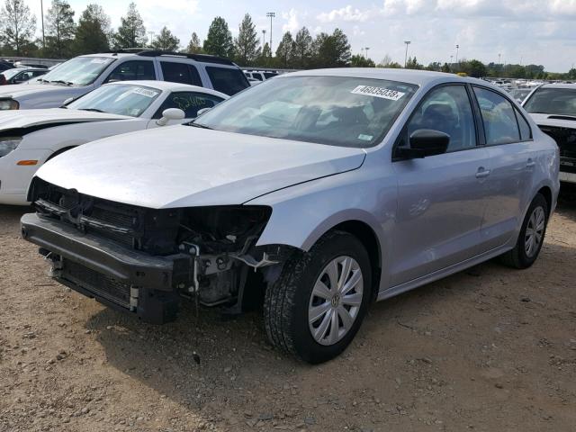 3VW2K7AJ6EM224331 - 2014 VOLKSWAGEN JETTA BASE SILVER photo 2