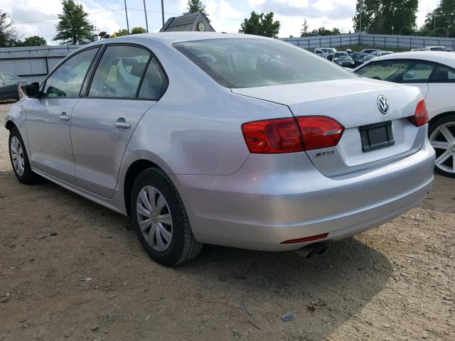 3VW2K7AJ6EM224331 - 2014 VOLKSWAGEN JETTA BASE SILVER photo 3