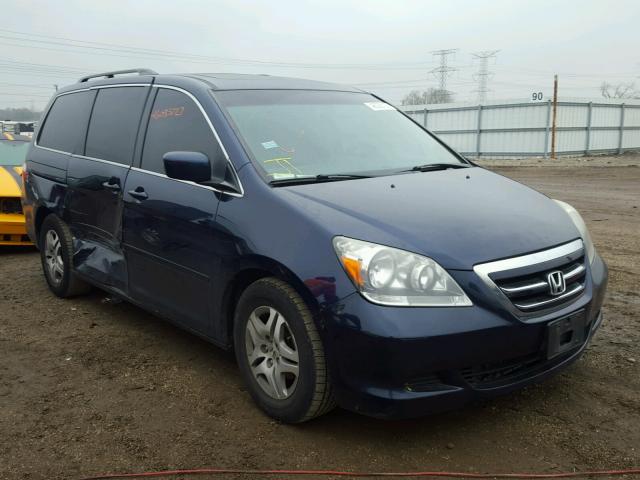 5FNRL38765B095917 - 2005 HONDA ODYSSEY EX BLUE photo 1