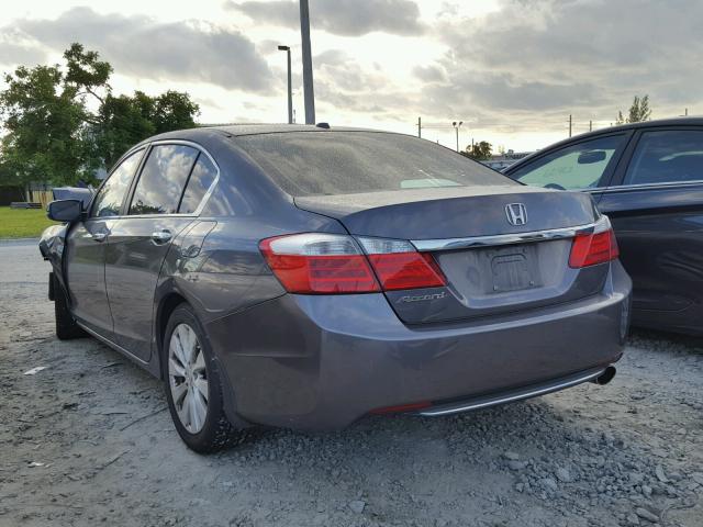 1HGCR2F88DA095694 - 2013 HONDA ACCORD EXL GRAY photo 3