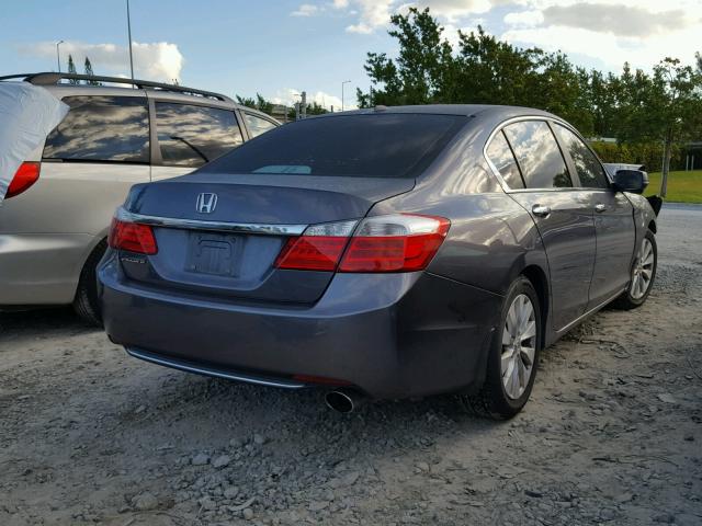 1HGCR2F88DA095694 - 2013 HONDA ACCORD EXL GRAY photo 4