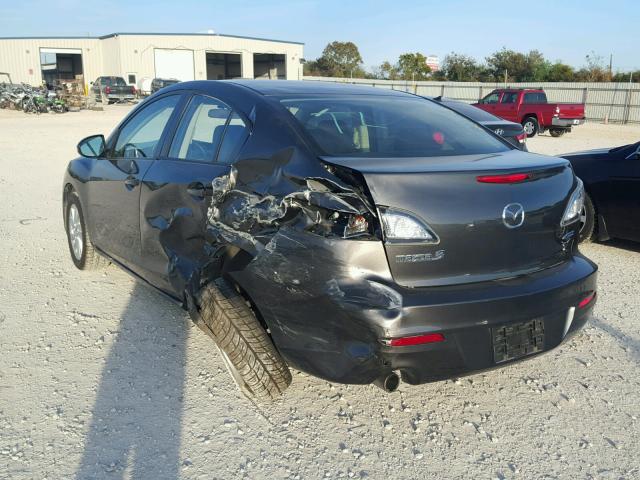 JM1BL1V7XD1776910 - 2013 MAZDA 3 I GRAY photo 3