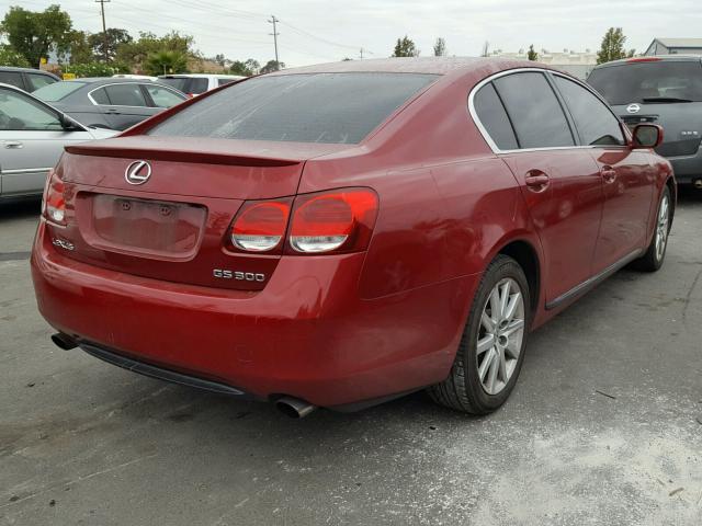 JTHBH96S165026566 - 2006 LEXUS GS GENERAT RED photo 4