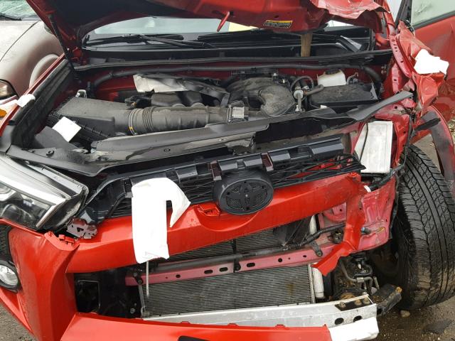 JTEBU5JR9H5433155 - 2017 TOYOTA 4RUNNER SR RED photo 7