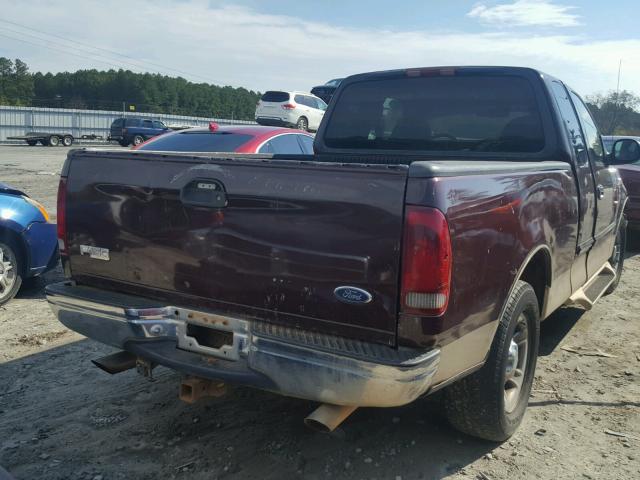 1FTRX17LXYNB05796 - 2000 FORD F150 MAROON photo 4