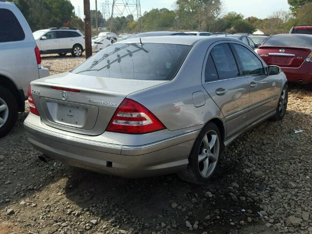 WDBRF40J45A810186 - 2005 MERCEDES-BENZ C 230K SPO TAN photo 4