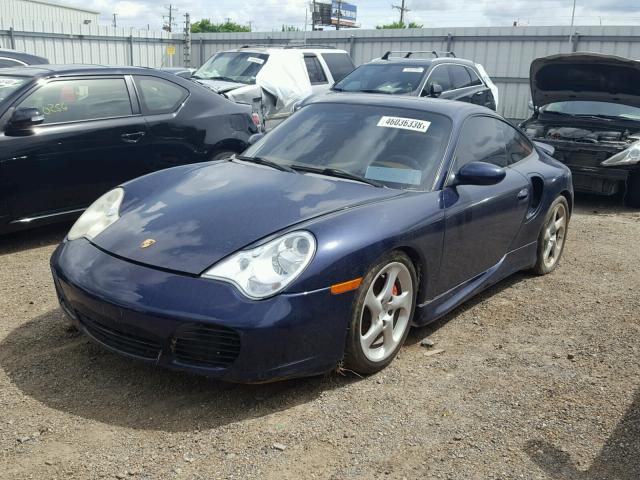 WP0AB29911S685921 - 2001 PORSCHE 911 TURBO BLUE photo 2