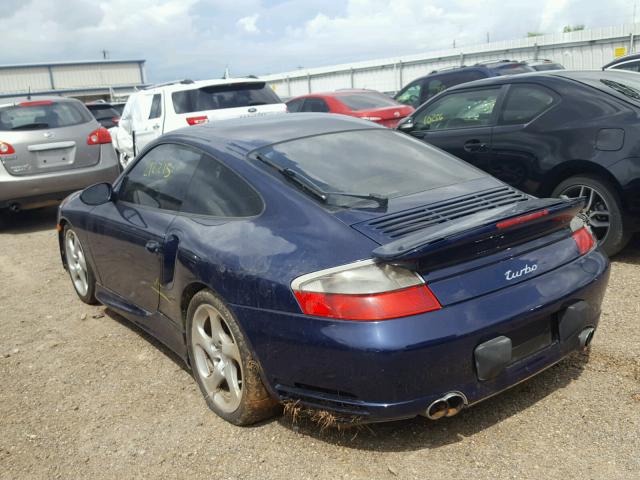 WP0AB29911S685921 - 2001 PORSCHE 911 TURBO BLUE photo 3