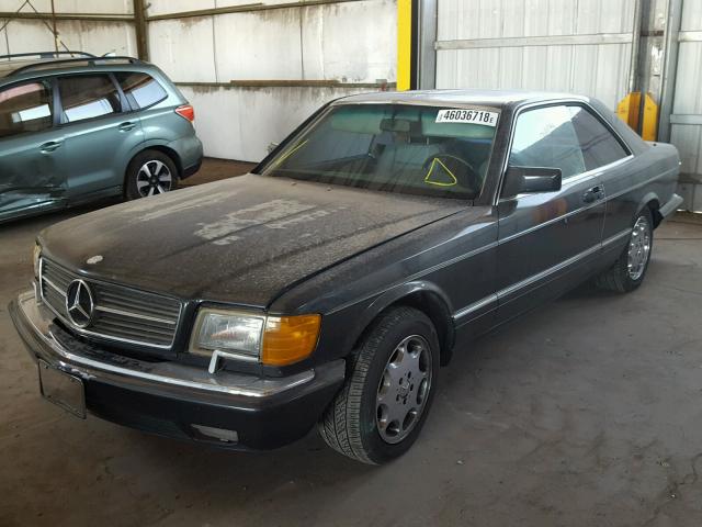 WDBCA45D6HA343218 - 1987 MERCEDES-BENZ 560 SEC BLACK photo 2