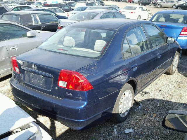 JHMES16525S006370 - 2005 HONDA CIVIC LX BLUE photo 4