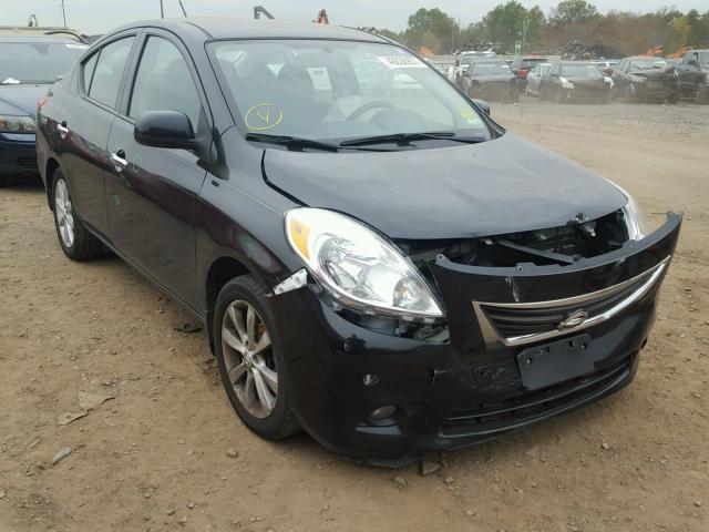 3N1CN7AP2EL832651 - 2014 NISSAN VERSA BLACK photo 1