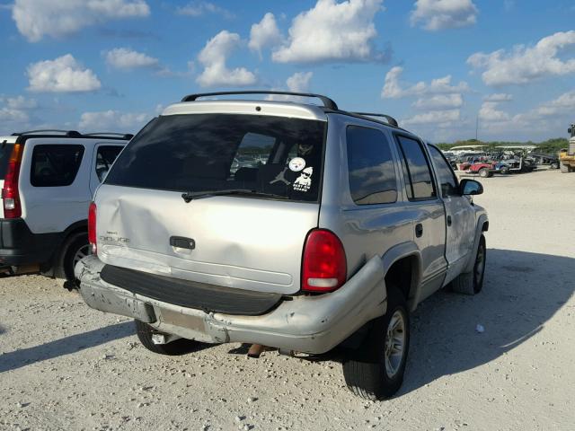 1B4HR28Y7YF106661 - 2000 DODGE DURANGO SILVER photo 4