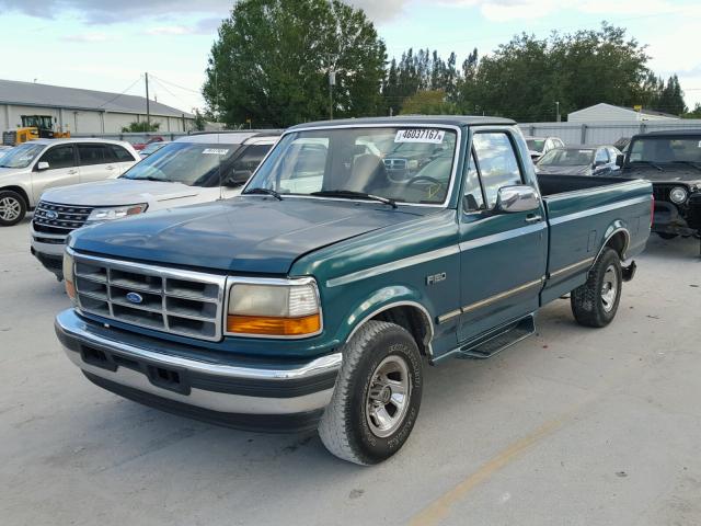 1FTEF15Y6TLB25810 - 1996 FORD F150 GREEN photo 2