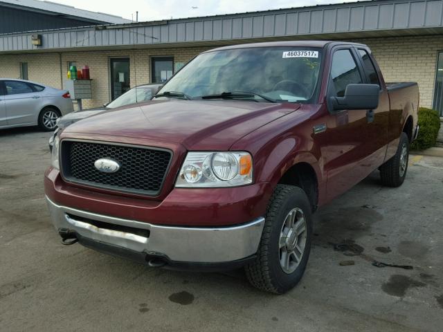 1FTPX14V26KC90633 - 2006 FORD F150 MAROON photo 2