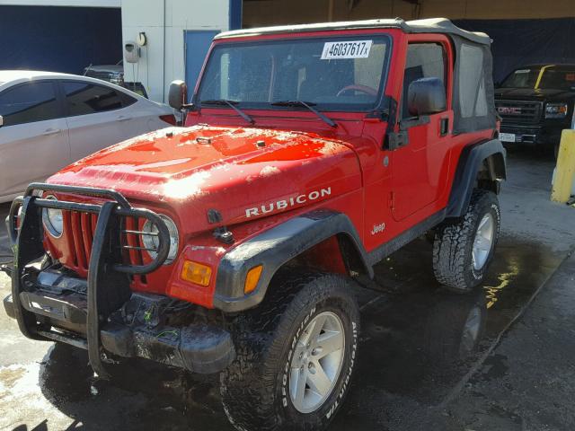 1J4FA69S94P775547 - 2004 JEEP WRANGLER / RED photo 2