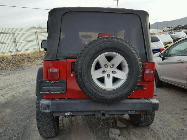 1J4FA69S94P775547 - 2004 JEEP WRANGLER / RED photo 9