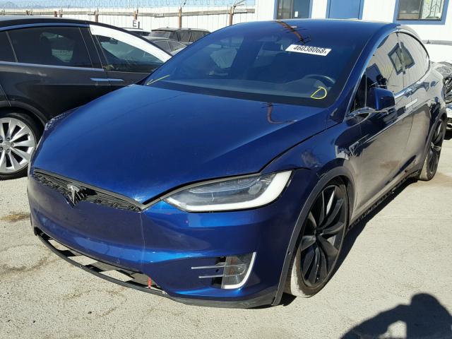 5YJXCBE43GF030280 - 2016 TESLA MODEL X BLUE photo 2