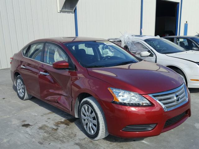 3N1AB7AP8FL669022 - 2015 NISSAN SENTRA S RED photo 1