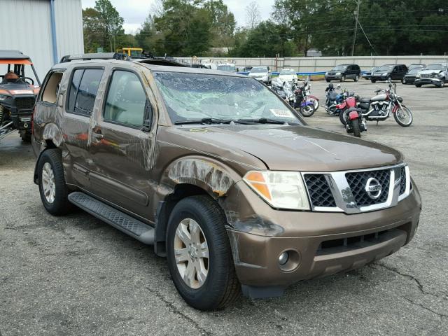 5N1AR18U35C765647 - 2005 NISSAN PATHFINDER BROWN photo 1