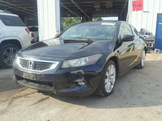 1HGCS22888A011194 - 2008 HONDA ACCORD EXL BLACK photo 2