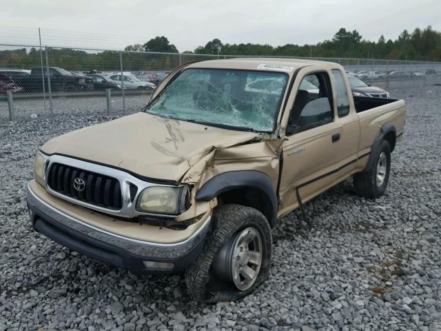 5TEWN72N92Z122243 - 2002 TOYOTA TACOMA GOLD photo 2