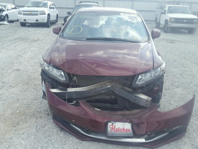 2HGFB2F59DH599471 - 2013 HONDA CIVIC LX RED photo 9