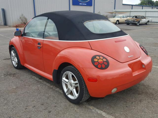 3VWCD31Y05M309640 - 2005 VOLKSWAGEN NEW BEETLE 橙色 照片 3