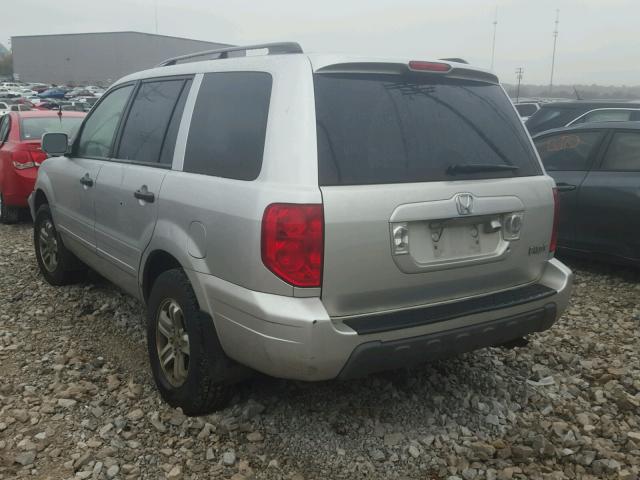 2HKYF18775H557880 - 2005 HONDA PILOT EXL SILVER photo 3