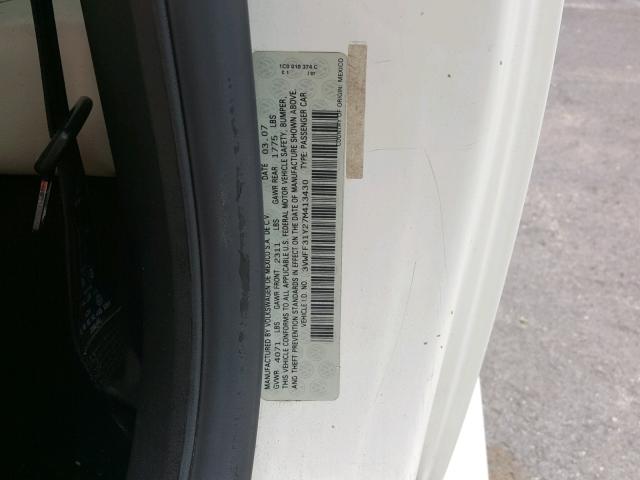 3VWFF31Y27M413430 - 2007 VOLKSWAGEN NEW BEETLE 白色 照片 10