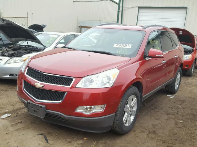 1GNKVJEDXCJ312330 - 2012 CHEVROLET TRAVERSE L RED photo 2