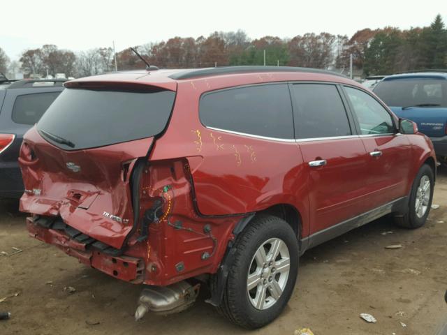 1GNKVJEDXCJ312330 - 2012 CHEVROLET TRAVERSE L RED photo 4