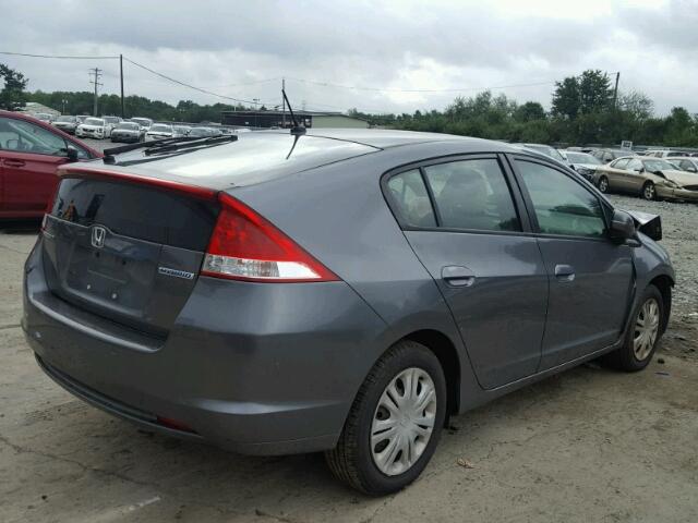 JHMZE2H59AS014505 - 2010 HONDA INSIGHT LX GRAY photo 4