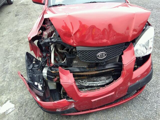 KNADE163576285230 - 2007 KIA RIO 5 SX RED photo 9