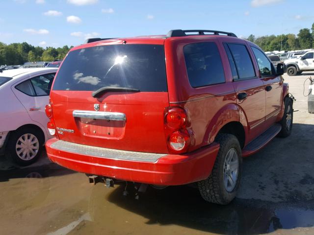 1D8HB58D84F166708 - 2004 DODGE DURANGO LI RED photo 4