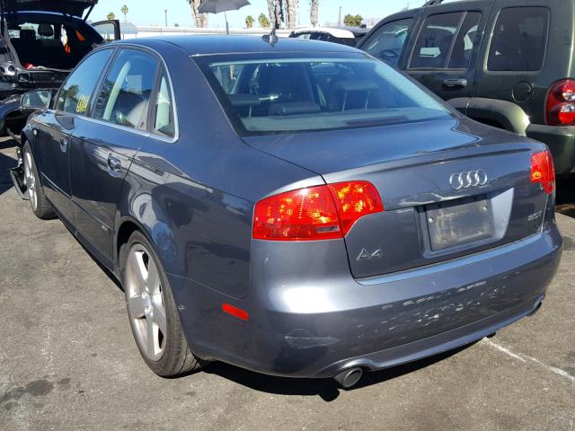 WAUBF78E38A164376 - 2008 AUDI A4 S-LINE CHARCOAL photo 3